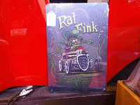 Image 1 of 1 of a N/A METAL SIGN RAT FINK BIKE