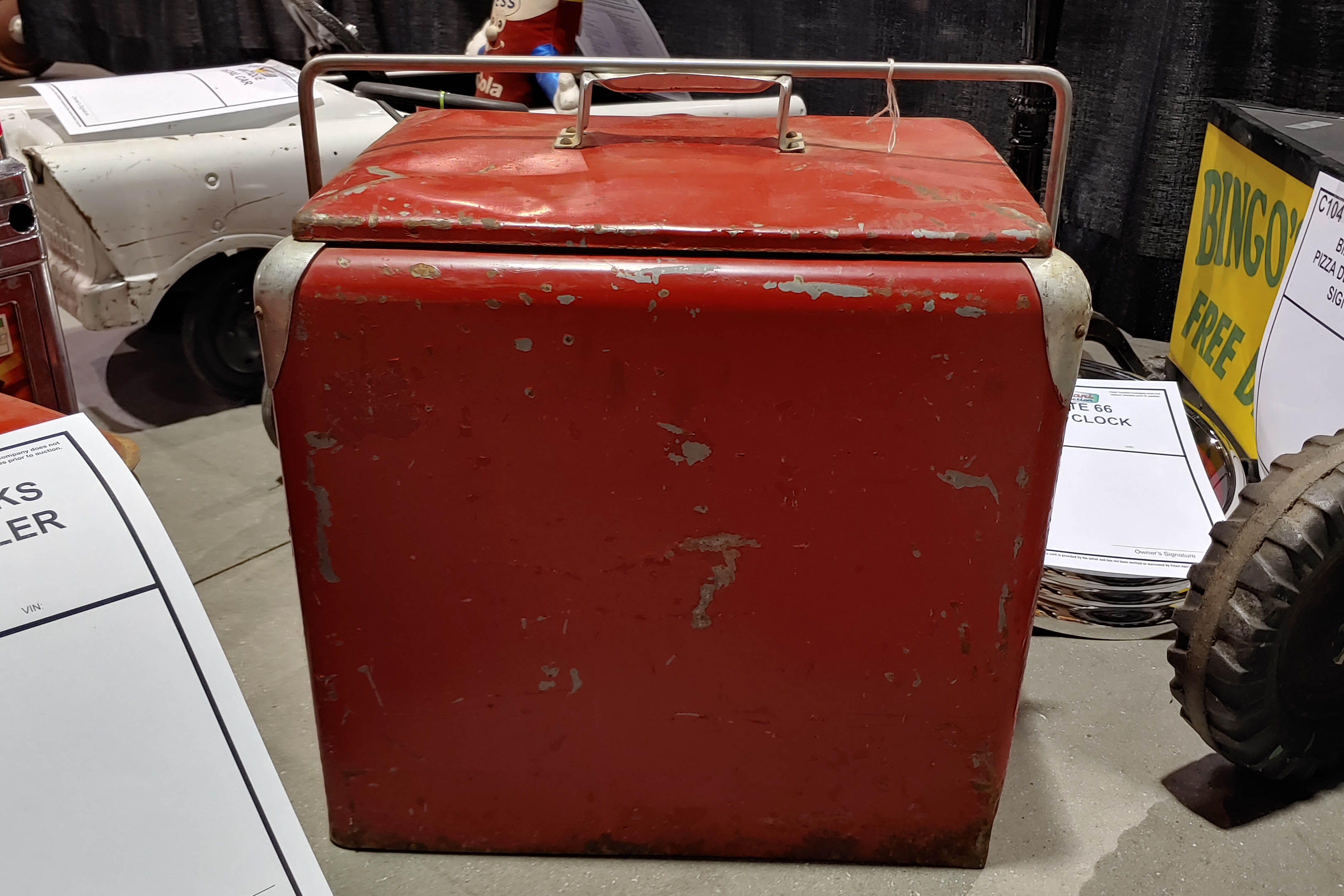 1st Image of a N/A ICE COLD DRINKS VINTAGE COOLER