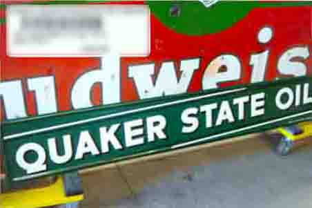 1st Image of a N/A QUAKER STATE OIL METAL SIGN