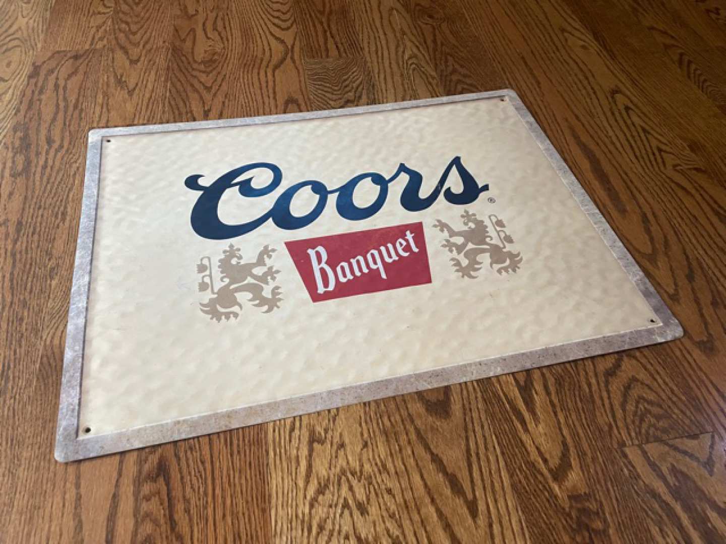 1st Image of a N/A COORS BANQUET STAMPED METAL SIGN