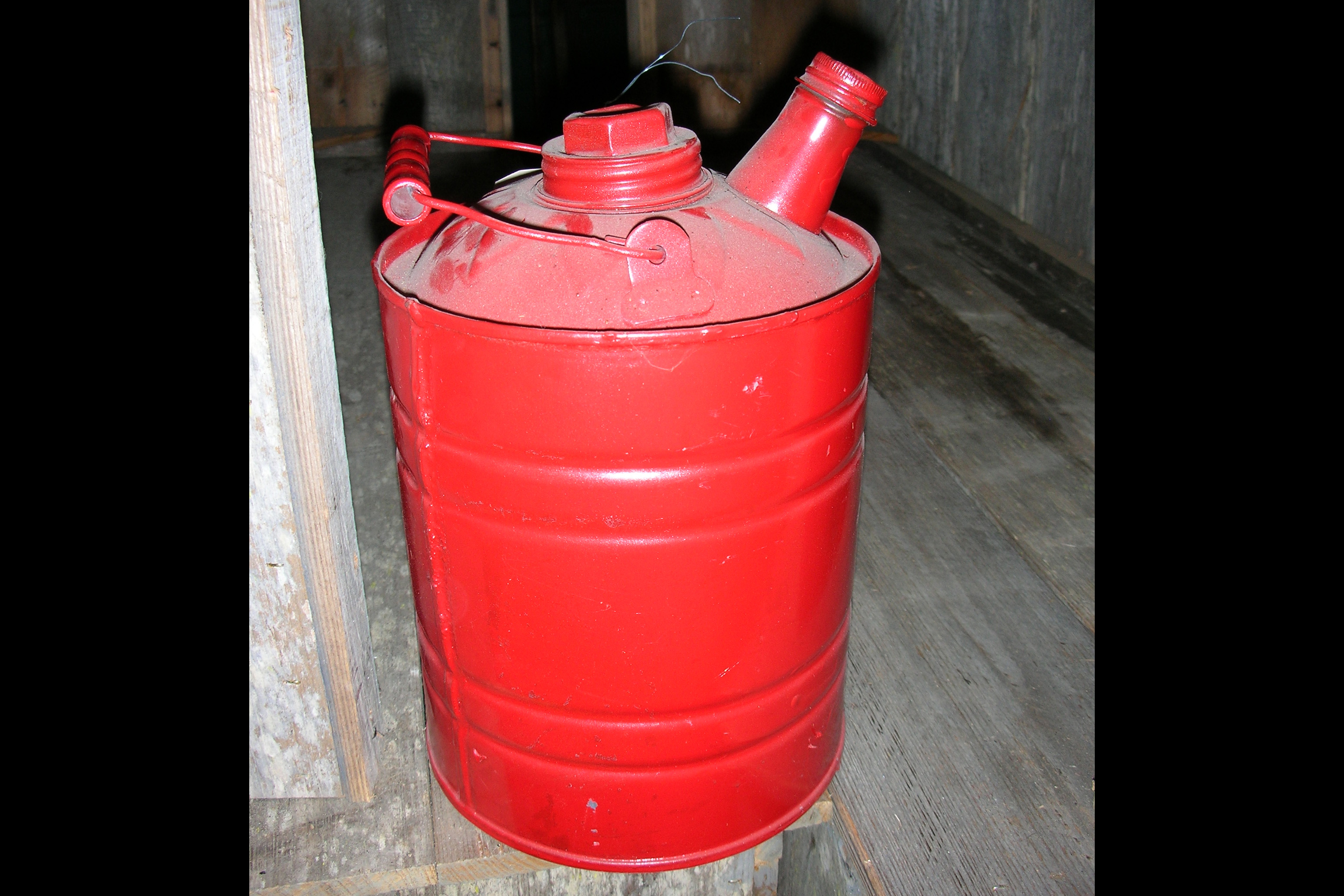 1st Image of a N/A RED GASOLINE CAN WITH SPOUT AND LID