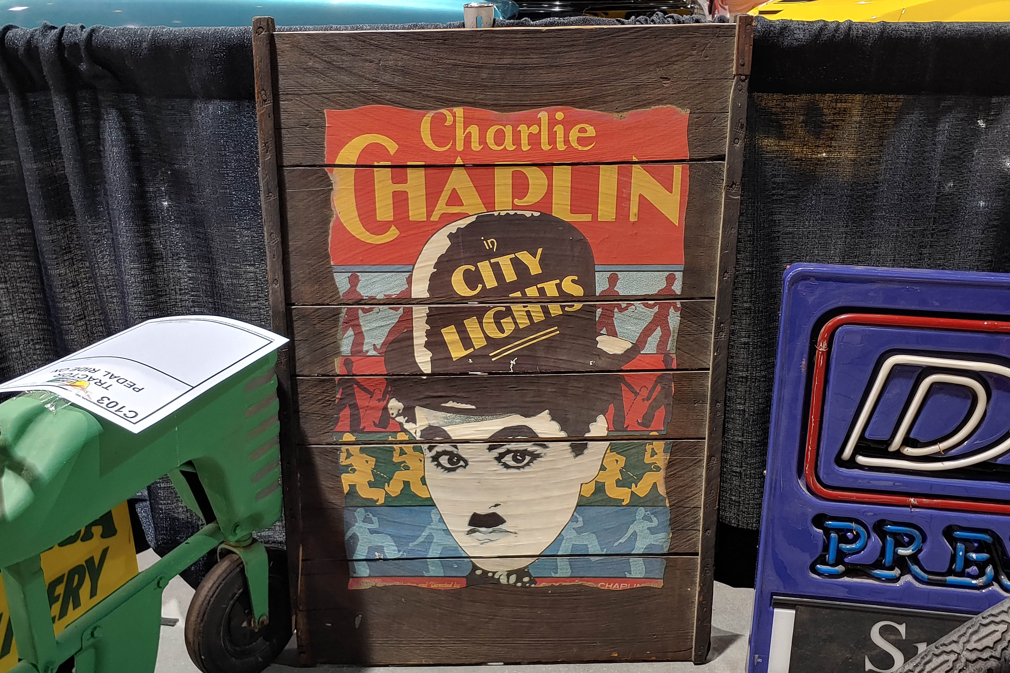1st Image of a N/A SIGN CHARLIE CHAPLIN WOOD