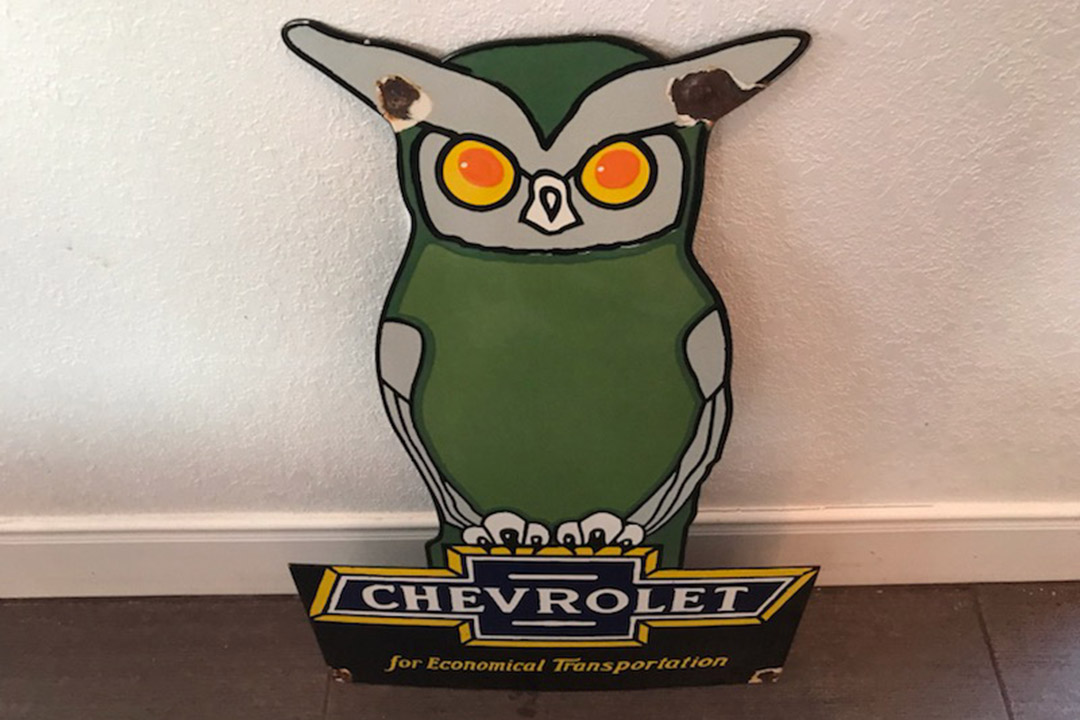1st Image of a N/A CHEVROLET OWL SIGN