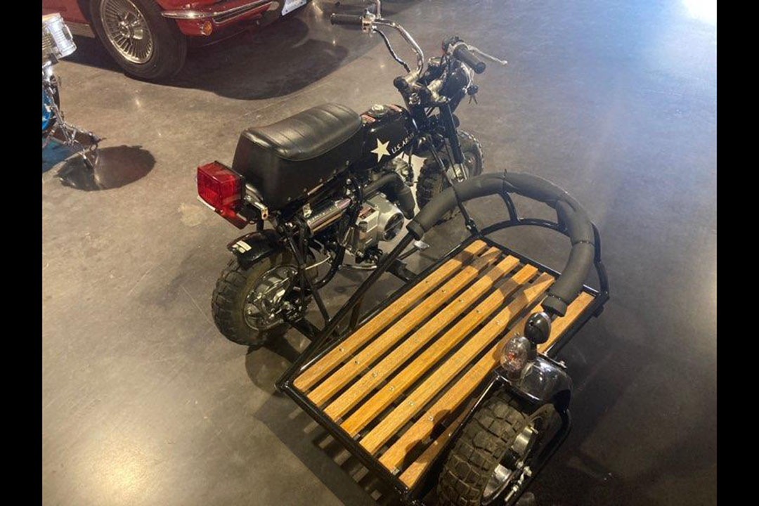 2nd Image of a N/A ARMY MINI BIKE WITH SIDE CAR