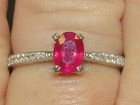 Image 4 of 8 of a N/A GOLD RUBY CORUNDUM & DIAMOND