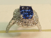 Image 3 of 8 of a N/A 18K GLD TANZANITE DIAMOND