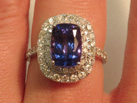 Image 4 of 8 of a N/A 18K GLD TANZANITE DIAMOND