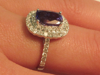 Image 5 of 8 of a N/A 18K GLD TANZANITE DIAMOND