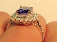 Image 7 of 8 of a N/A 18K GLD TANZANITE DIAMOND