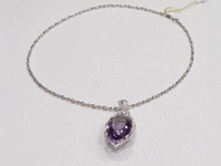 Image 2 of 4 of a N/A CUSTOM MADE DIAMOND AMETHYST