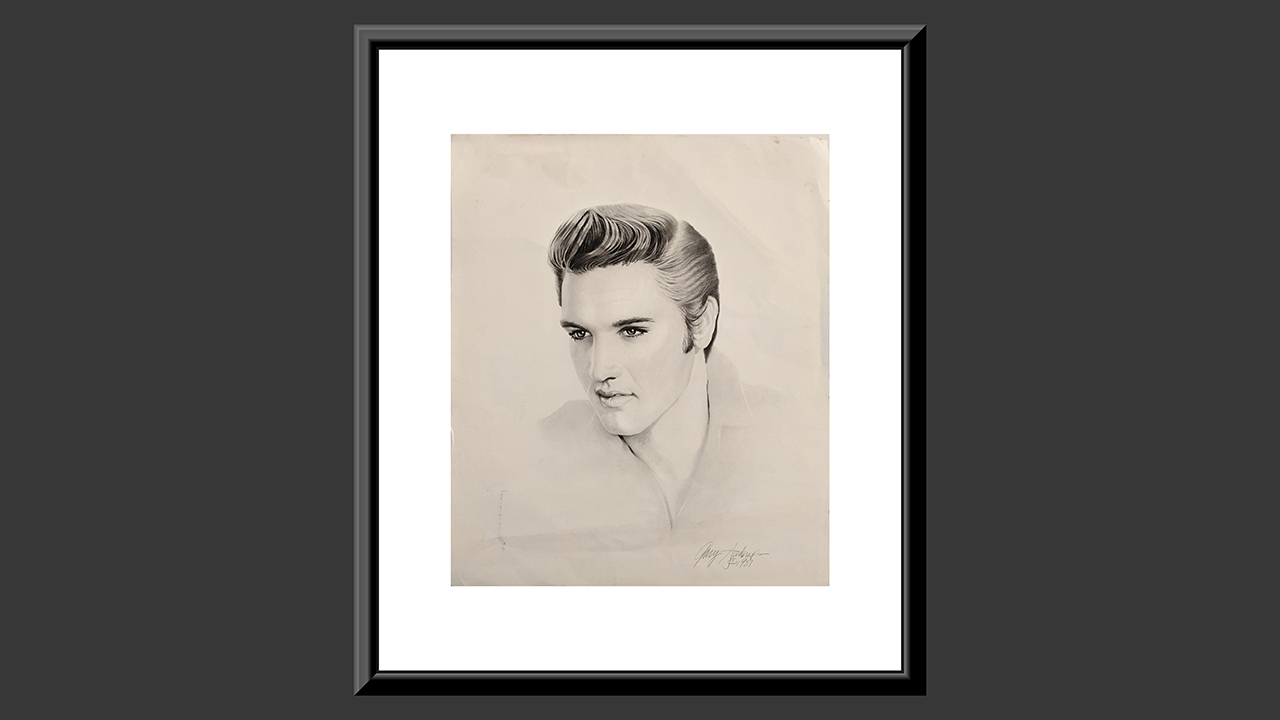 0th Image of a N/A ARTIST SIGNED ELVIS PRESLEY ARTWORK