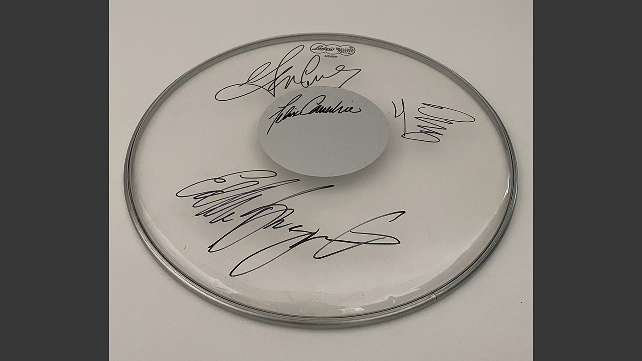 0th Image of a N/A THE YOUNG RASCALS SIGNED DRUM HEAD