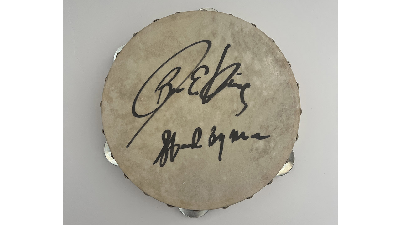 0th Image of a N/A STAND BY ME SINGER BEN E KING SIGNED TAMBOURINE