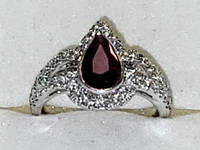 Image 3 of 7 of a N/A PLATINUM LADIES CAST ASSEMBLED RUBY & DIAMOND