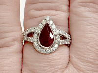 Image 4 of 7 of a N/A PLATINUM LADIES CAST ASSEMBLED RUBY & DIAMOND