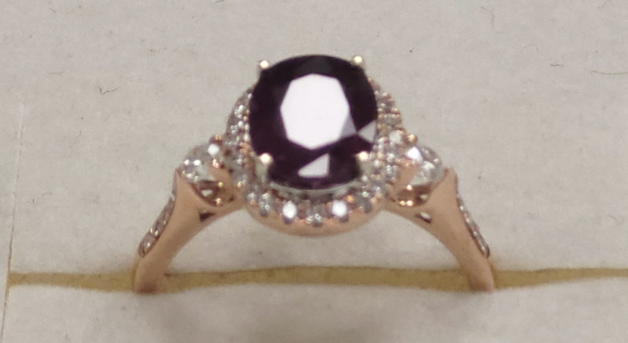 3rd Image of a N/A 14K ROSE GOLD RUBY & DIAMOND