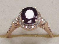 Image 4 of 9 of a N/A 14K ROSE GOLD RUBY & DIAMOND