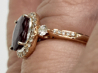 Image 6 of 9 of a N/A 14K ROSE GOLD RUBY & DIAMOND