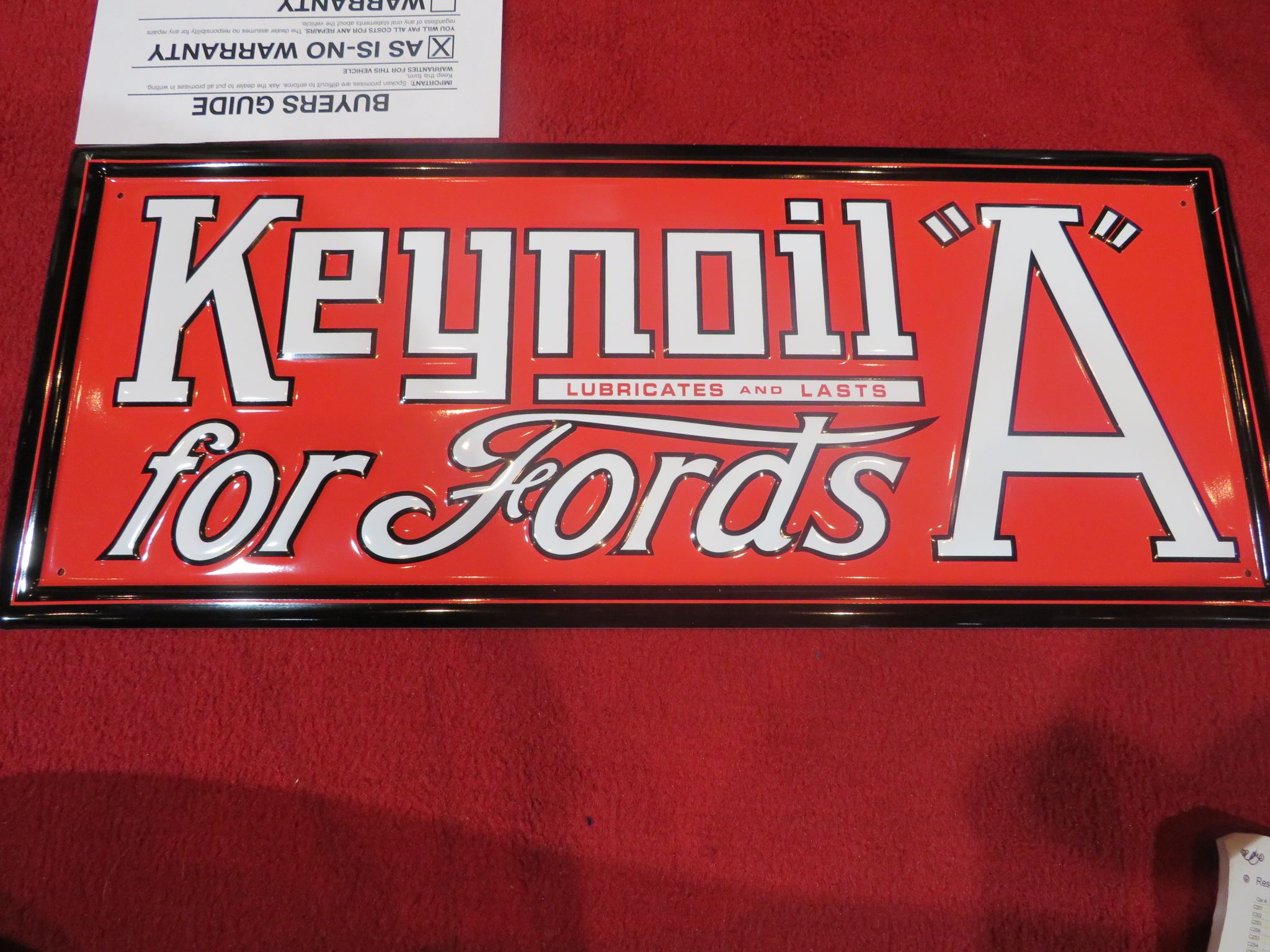 0th Image of a N/A METAL SIGN MEDIUM KEYNOIL VINTAGE STYLE