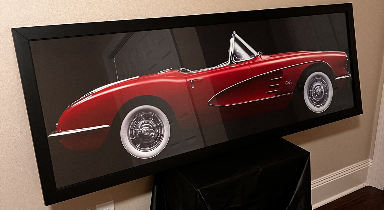 1st Image of a N/A RED VETTE FRAMED PRINT