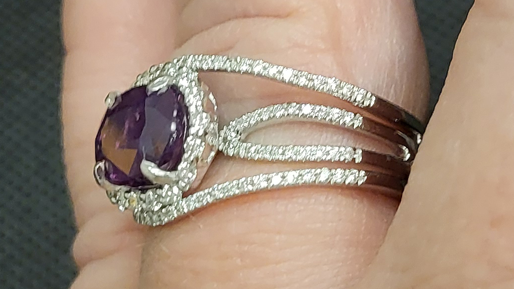 5th Image of a N/A PLATINUM NATURAL SAPPHIRE & DIAMOND