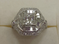 Image 2 of 9 of a N/A PLATINUM PRINCESS ROUND BRILLIANT DIAMOND