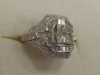 Image 4 of 9 of a N/A PLATINUM PRINCESS ROUND BRILLIANT DIAMOND