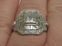 Image 6 of 9 of a N/A PLATINUM PRINCESS ROUND BRILLIANT DIAMOND