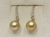 Image 2 of 5 of a N/A 14K YELLOW GOLD SEA PEARL DIAMOND