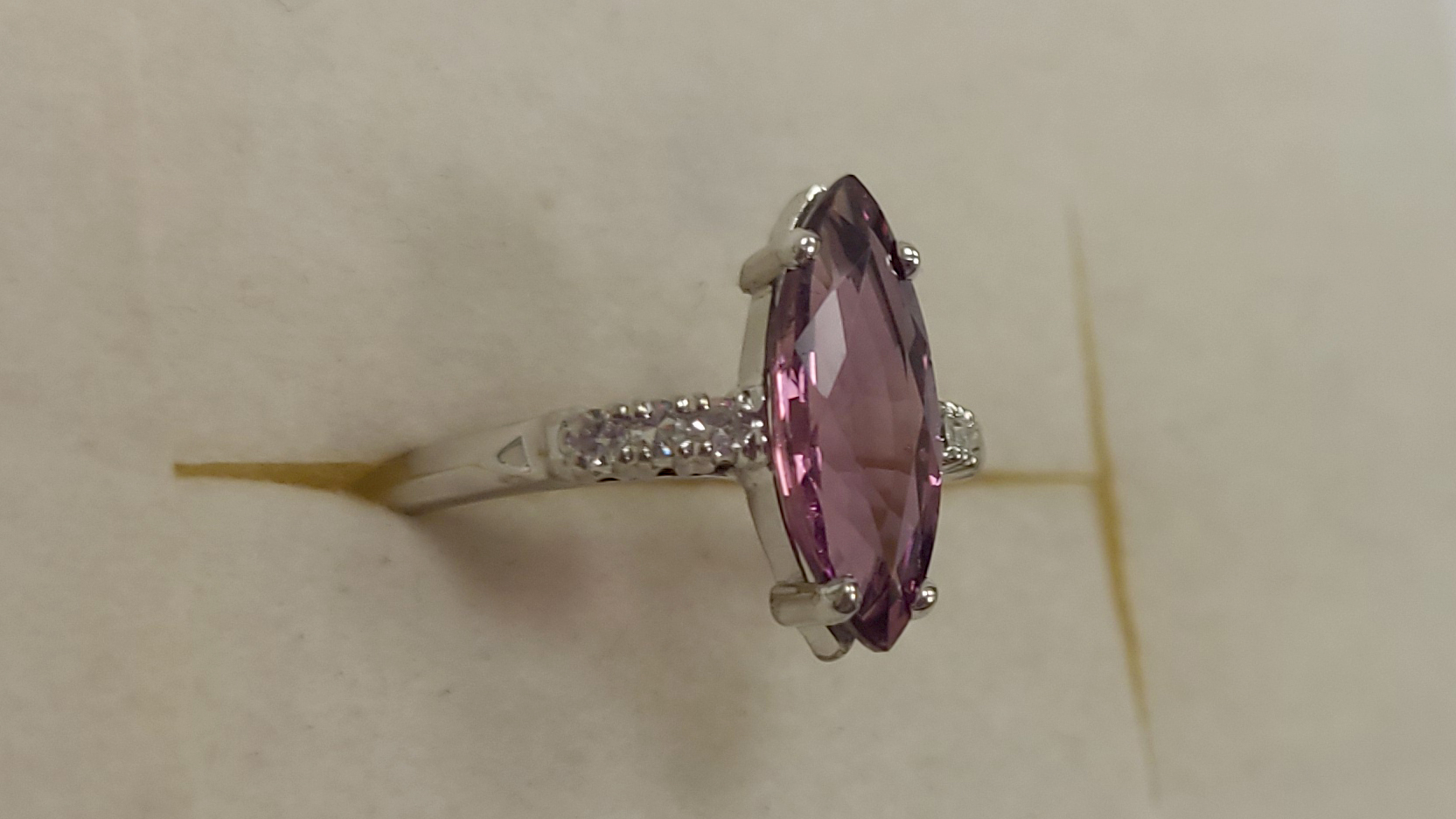 4th Image of a N/A 14K WHITE GOLD SAPPHIRE DIAMOND