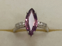 Image 2 of 9 of a N/A 14K WHITE GOLD SAPPHIRE DIAMOND