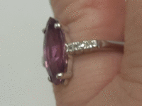 Image 7 of 9 of a N/A 14K WHITE GOLD SAPPHIRE DIAMOND